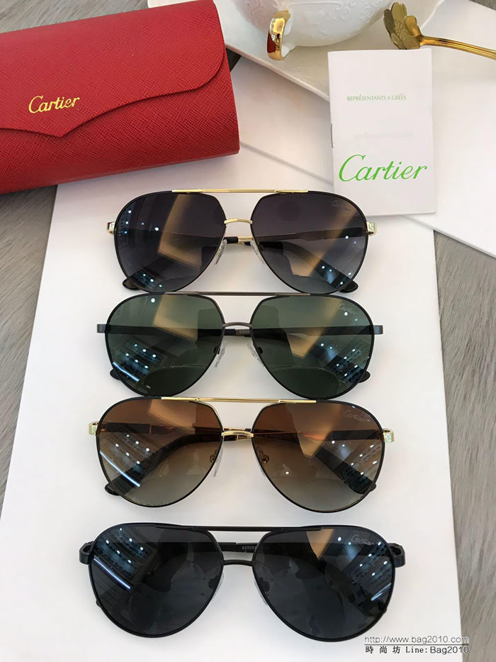 CARTIER卡地亞 2019新款 CA8200945 偏光太陽鏡 原單品質 經典框款式簡單大方 男女同款  lly1447